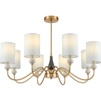 Люстра подвесная ANRI LUMION E14 8*40W 220V 6590/8 CLASSI LN24 латунь/мятный зеленый, металл, керамика/текстиль